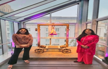 Vice Consul Ms. Himani Dhamija attended the opening ceremony of *What Will It Take for Us to Awake* by Indian artist Ashwini Bhat at the Asian Art Museum. 